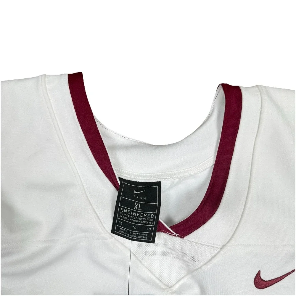 Nike Team Vapor Untouchable‎ Jersey Men's XL White Maroon Vented AO4800 NWT